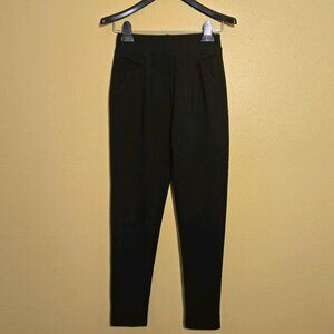 INDERO Black Skinny Fit Pull on Pants Womens Size L XL Y2K High Rise Ponte Goth
